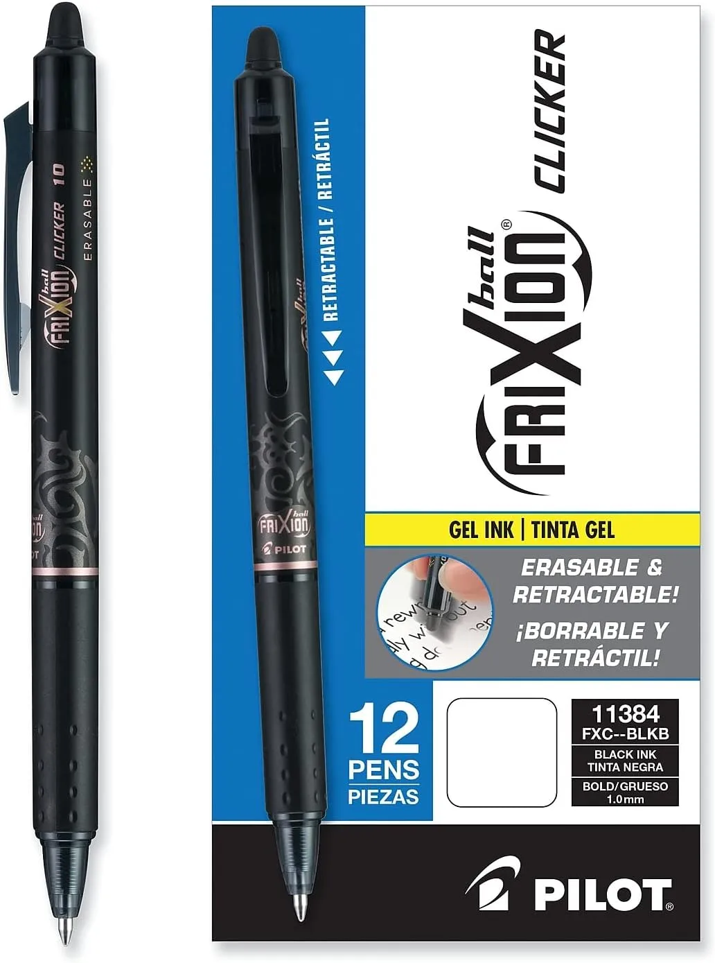 Pilot FriXion Clicker Erasable Retractable Gel Pens