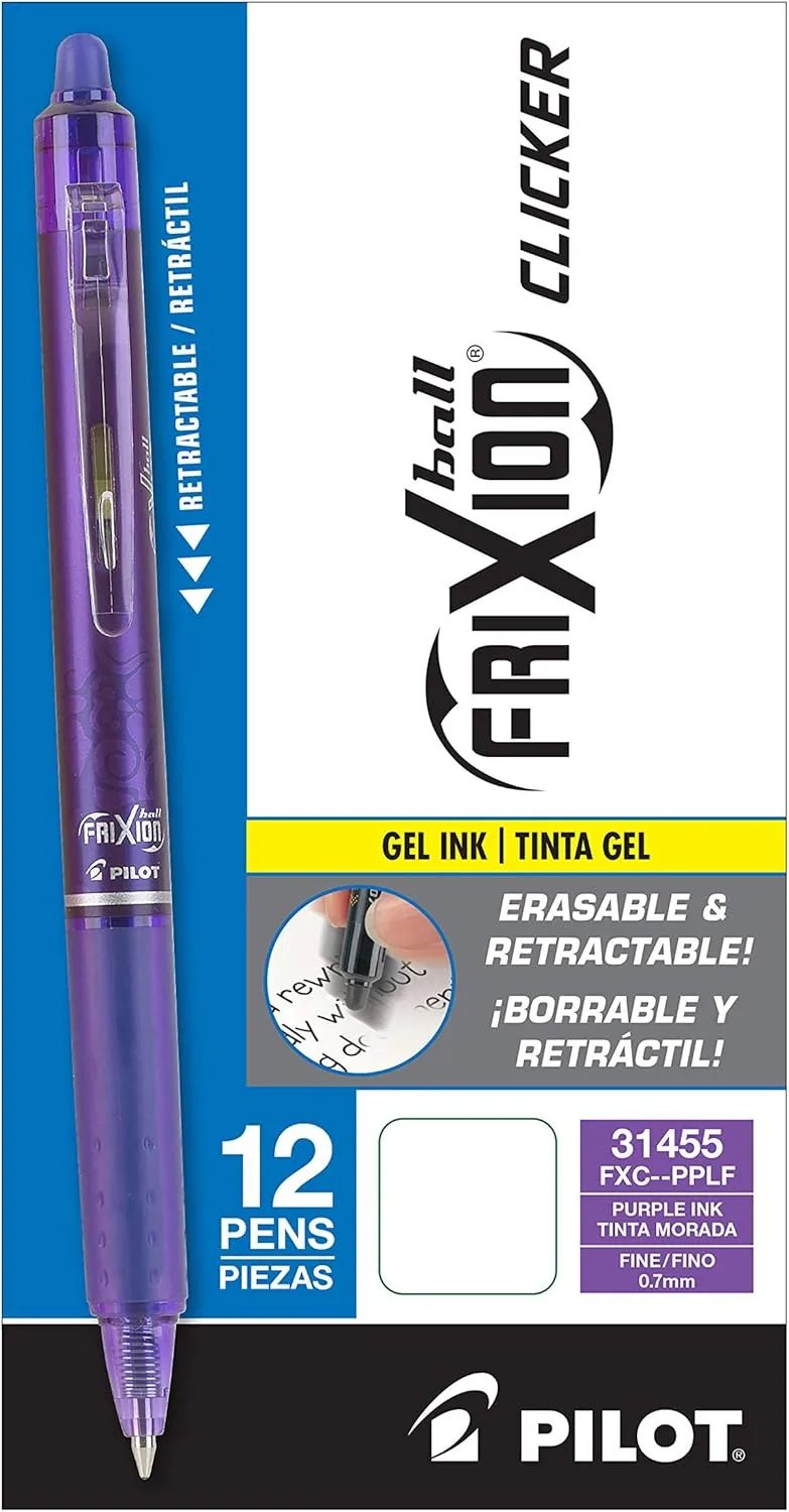 PILOT FriXion Clicker Erasable Gel Pens 0.7 mm Fine
