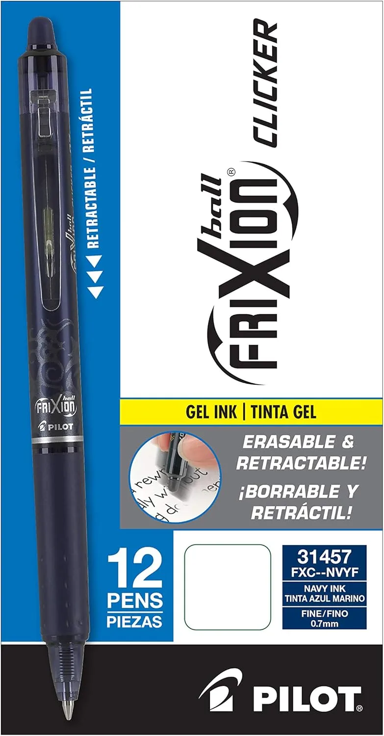 PILOT FriXion Clicker Erasable Gel Pens 0.7 mm Fine
