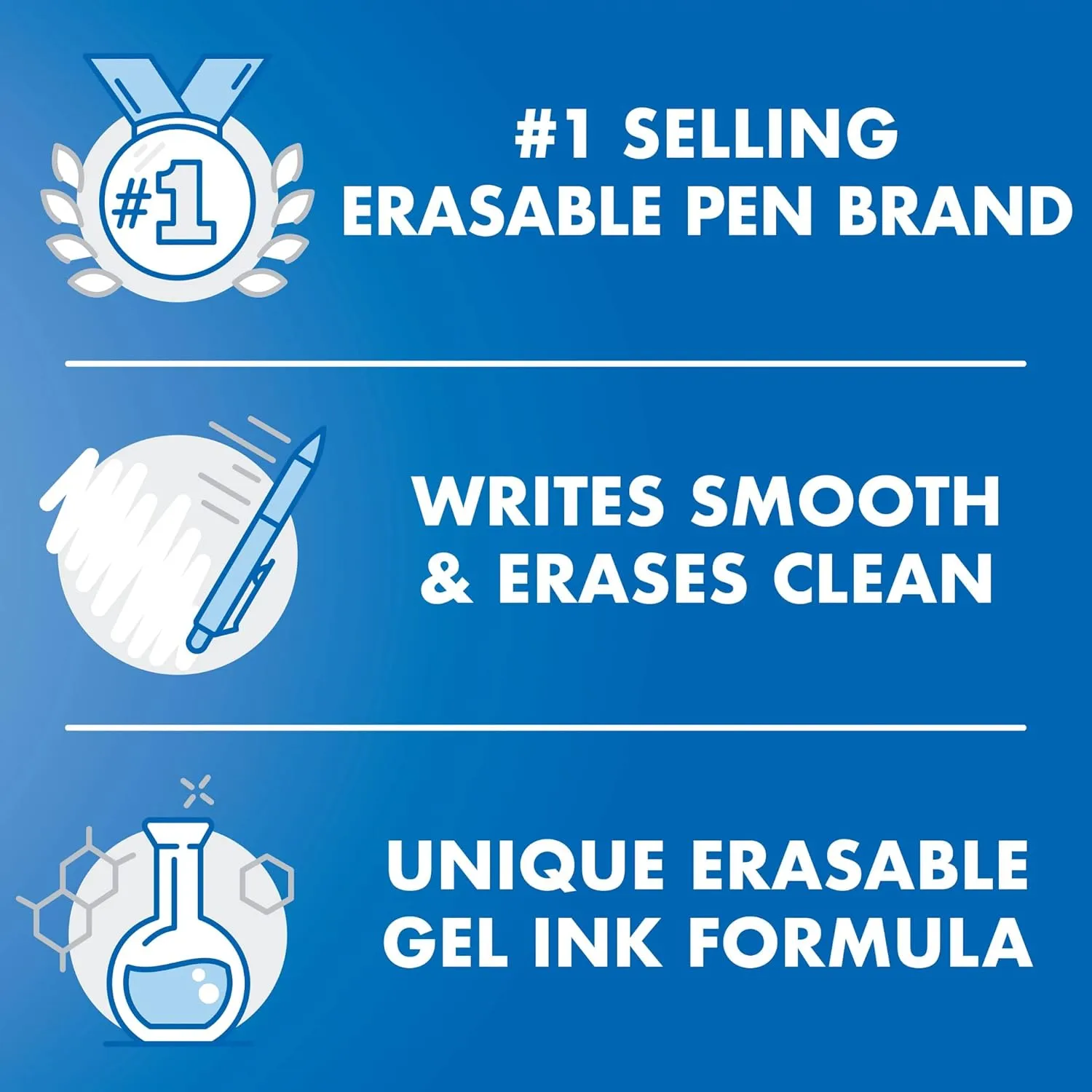 Pilot, FriXion Ball Erasable & Refillable Gel Ink Pens, Fine Point 0.7 mm, Pack of 12, Black