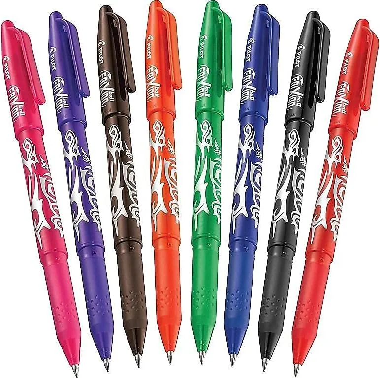 Pilot FriXion Ball Erasable & Refillable Gel Pens, 0.7 mm, Pack of 8, Assorted Colors