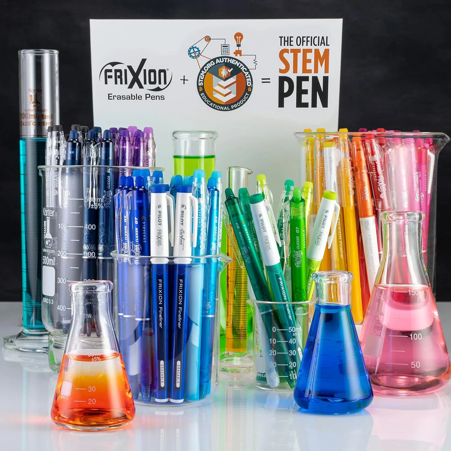 Pilot FriXion Fineliner Erasable Marker Pens, Fine Point .7 mm, Pack of 12, Assorted Colors