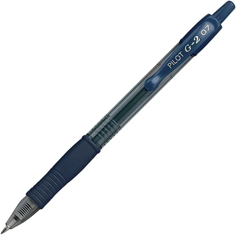 Pilot G2 Premium Gel Roller Pens, Fine Point 0.7 mm, Navy Ink, Pack of 12