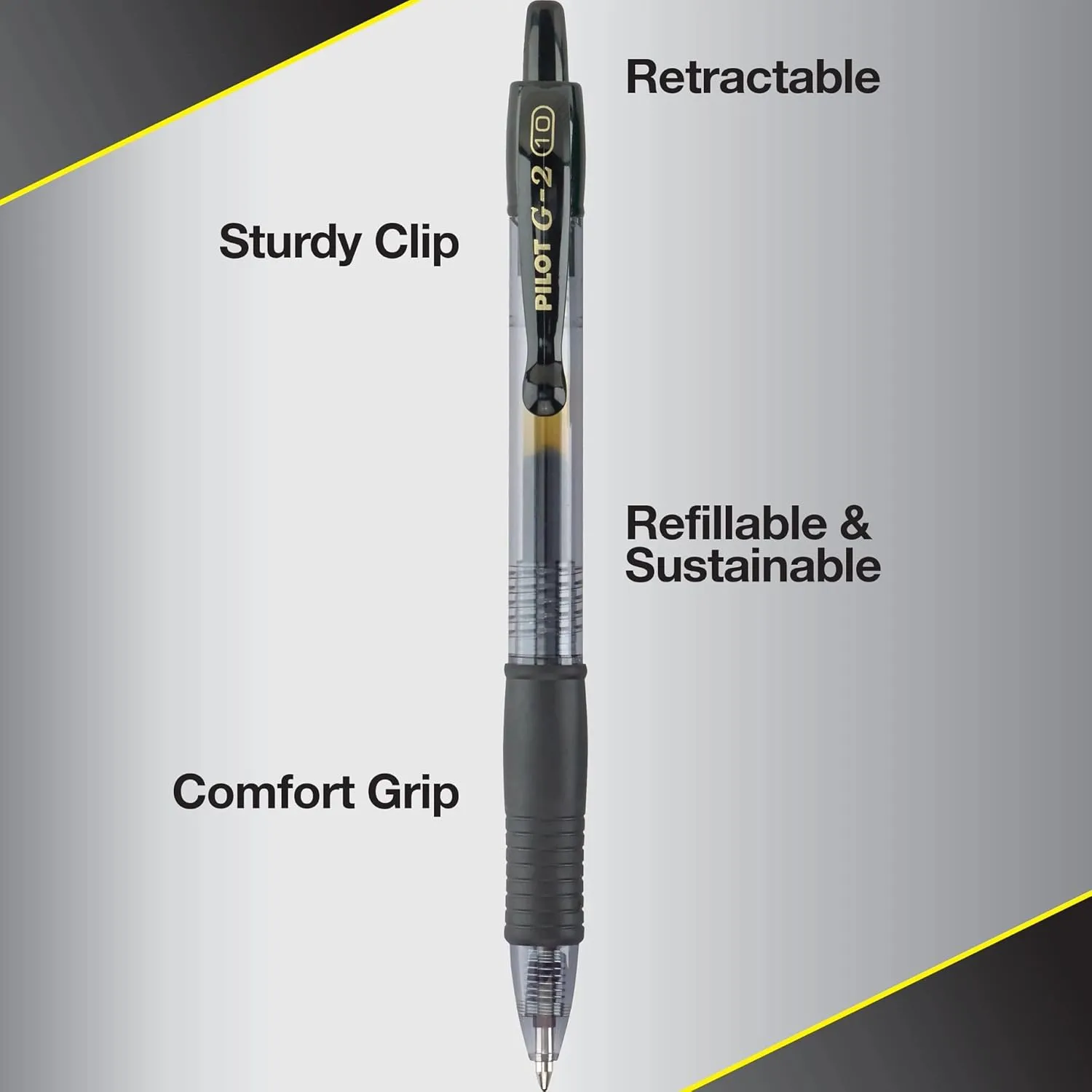 Pilot G2 Premium Gel Pens, Black Pens, Bold Point 1 mm, 12 Black 12 Count (Pack of 1)