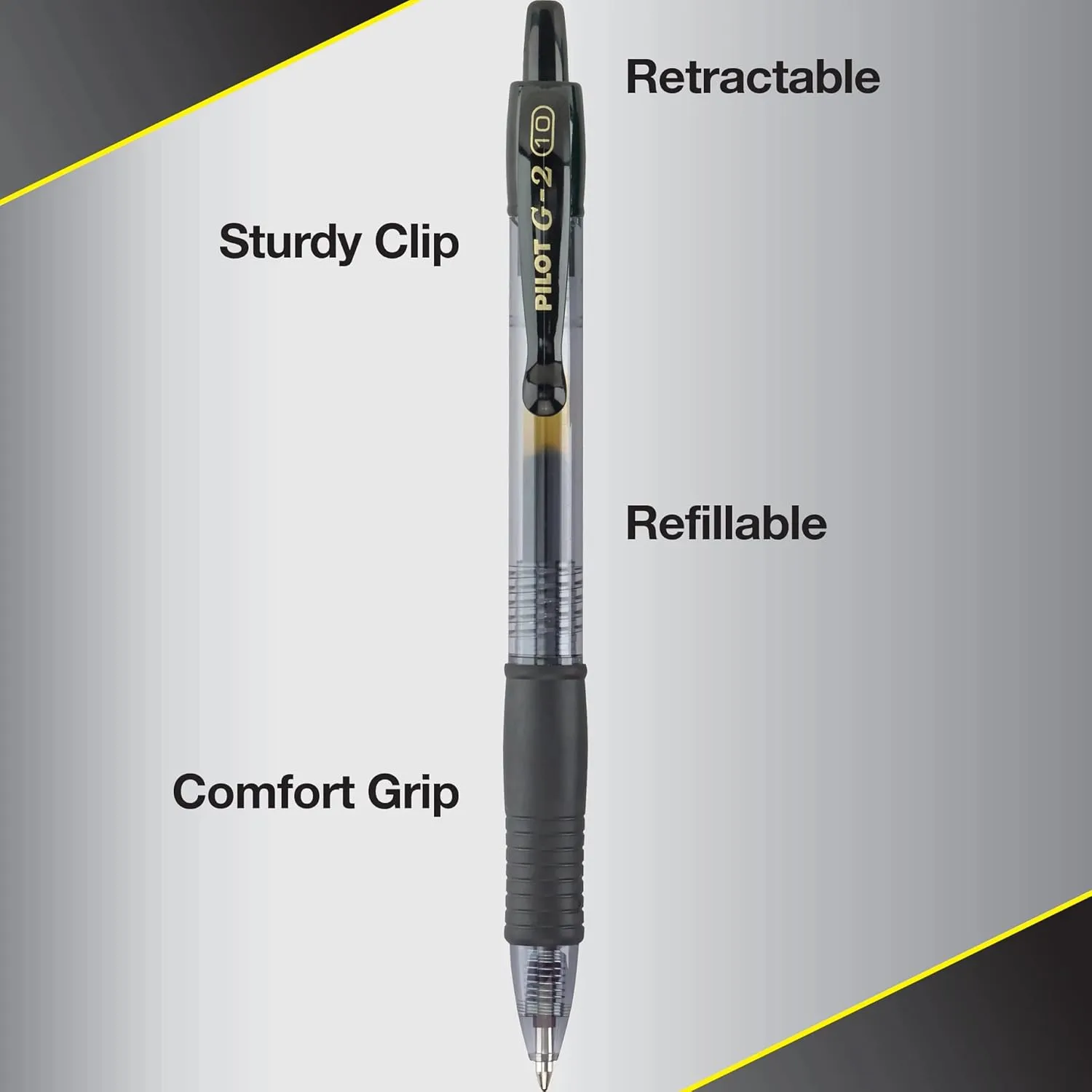 PILOT G2 Gel Roller Pens, Retractable, Refillable