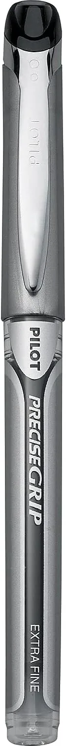 Pilot Precise Grip Rollerball Pen Extra-Fine 0.5 mm Black Barrel - Pack of 12