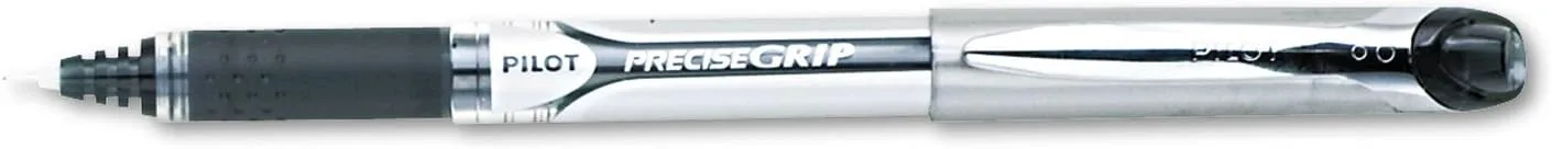Pilot Precise Grip Rollerball Pen Extra-Fine 0.5 mm Black Barrel - Pack of 12