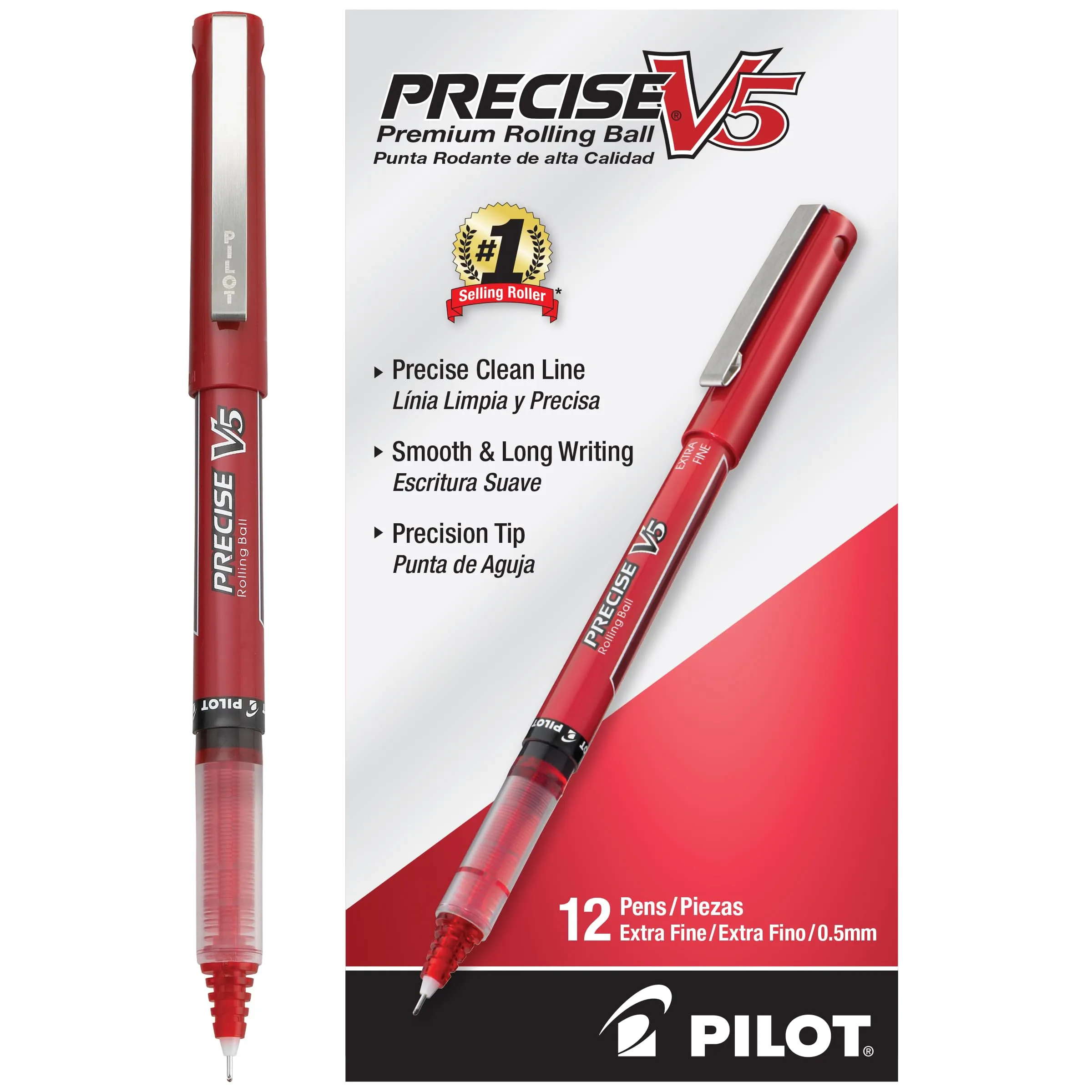 PILOT Precise V5 Capped Liquid Ink Rollerball Pens 0.5 mm Extra-Fine