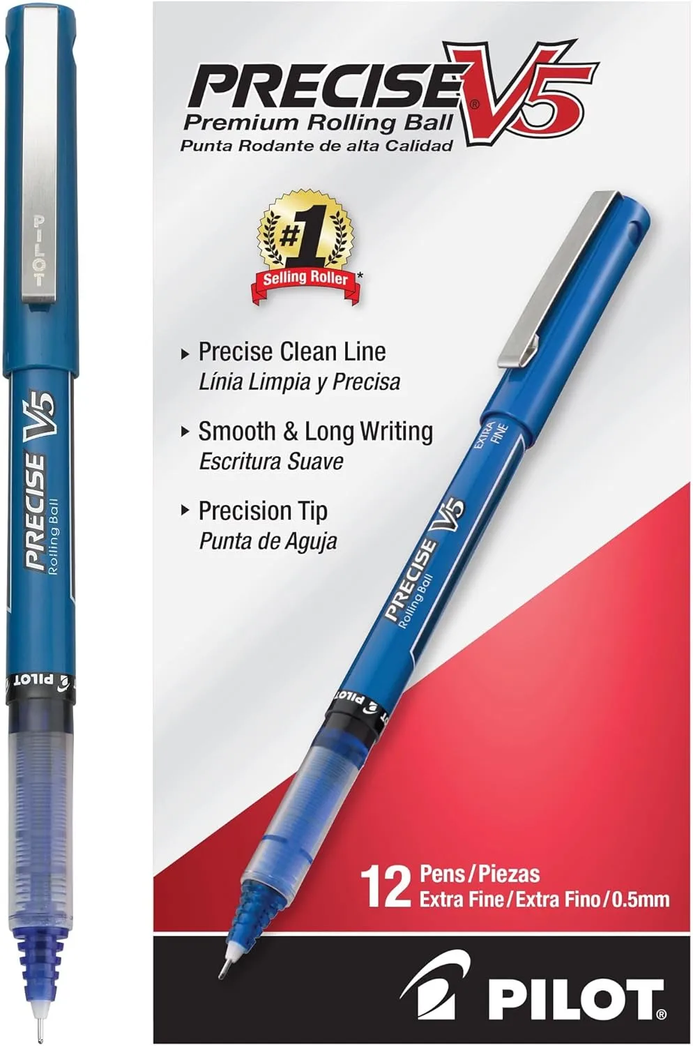 PILOT Precise V5 Capped Liquid Ink Rollerball Pens 0.5 mm Extra-Fine