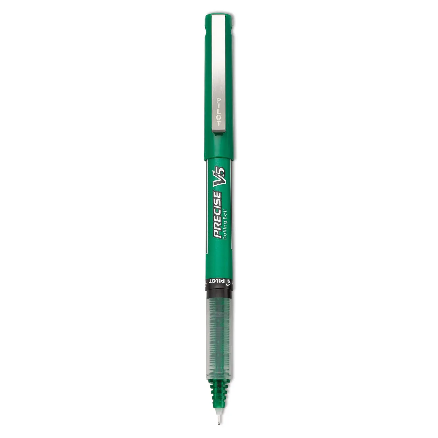 Pilot Precise V5 Rollerball Pens, 0.5mm, Green Ink, Dozen (25104)