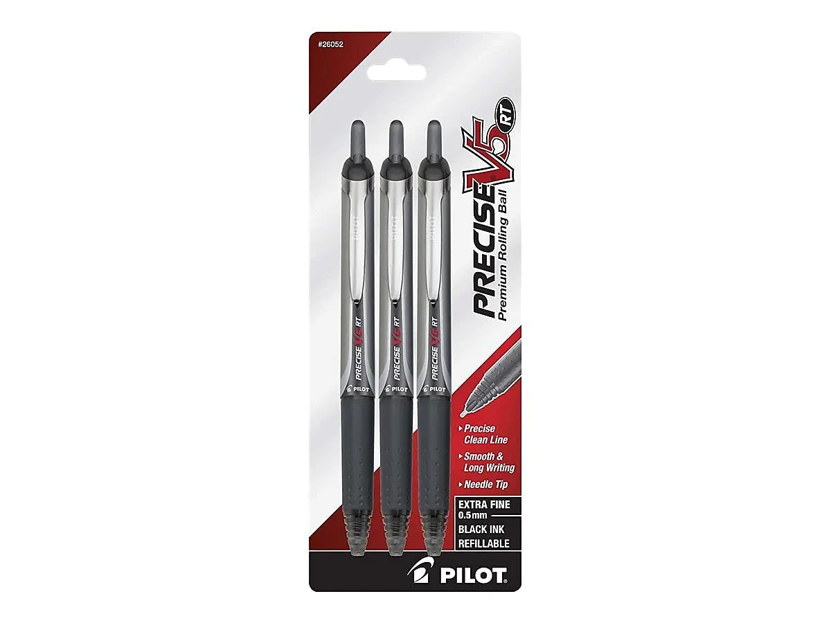 PILOT Precise V5 RT Retractable Rolling Ball Pens, 0.5mm Extra-Fine
