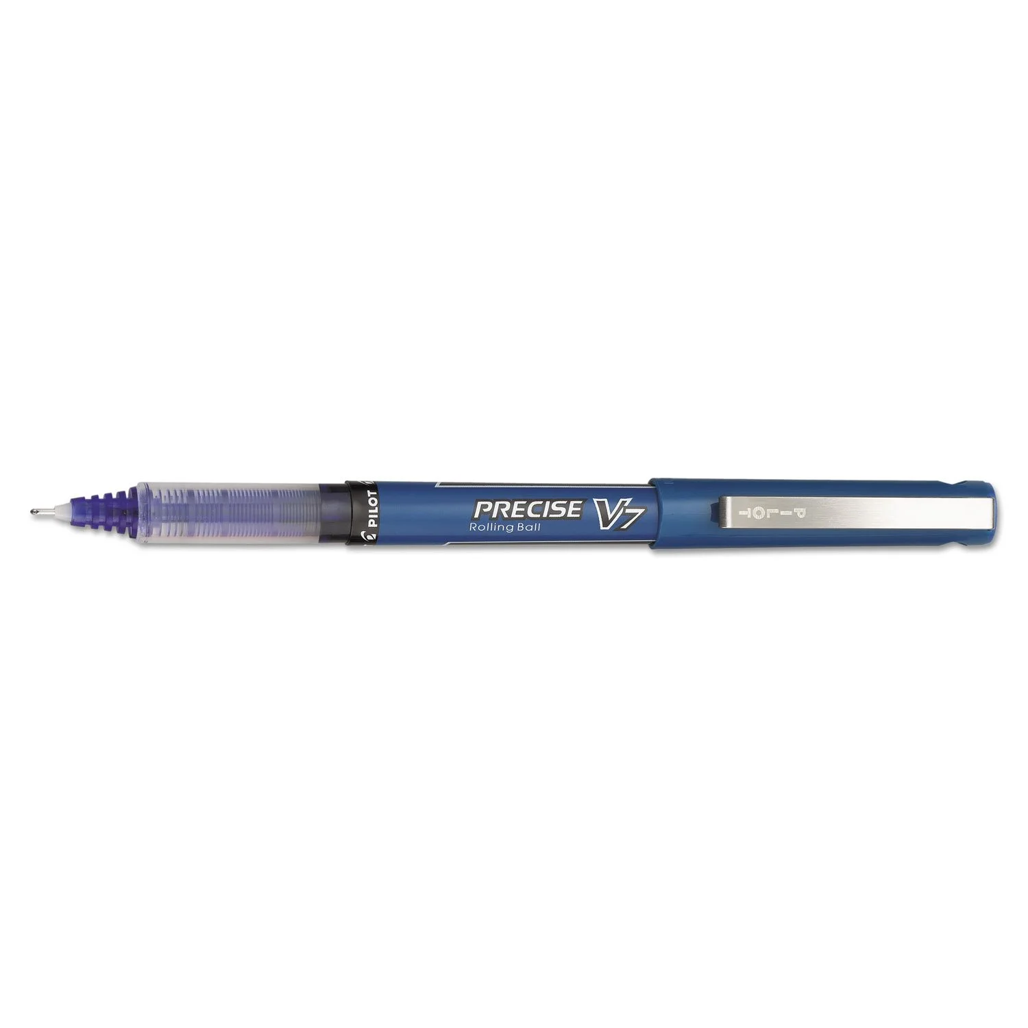 Pilot Precise V7 Roller Ball Stick Pen, Precision Point, Blue Ink, 0.7 mm - Dozen