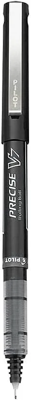 Pilot Precise V7 Capped Liquid Ink Rollerball Pens, 0.7 mm Fine, Black, Pack of 5