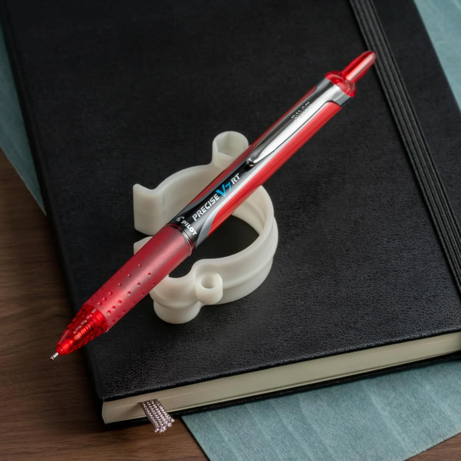 Pilot Precise V7 RT Refillable & Retractable Liquid Ink Rollerball Pens, Red Ink Pens, Fine Point (0.7 mm), 12-Pack - Ideal for School, Journaling, and Office Writing