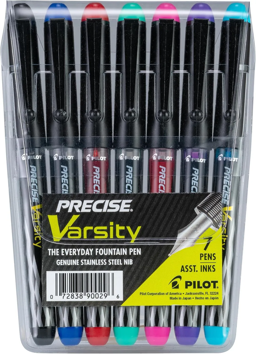 PILOT Varsity Pre-Filled Disposable Fountain Pens, Medium Stainless Steel Nib