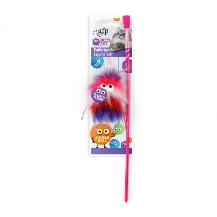 ALL FOR PAWS FLUFFER WAND - PINK (CAT TOY) ALL FOR PAWS FLUFFER WAND - PINK (CAT TOY)