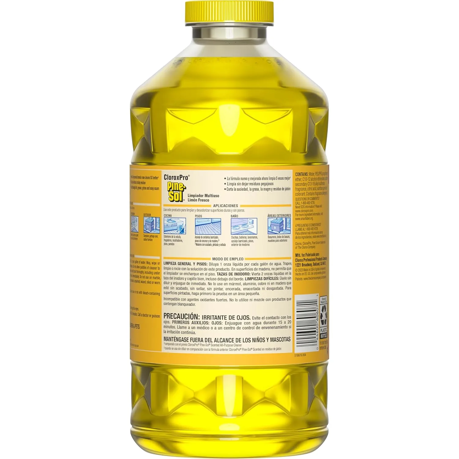 Pine-Sol Multi-Surface Cleaner, CloroxPro, 2X Concentrated, Lemon Fresh, 80 Fl Oz