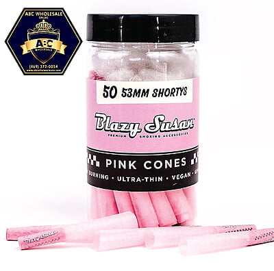 BLAZY SUSAN PINK 53MM SHORTYS 50CT JAR