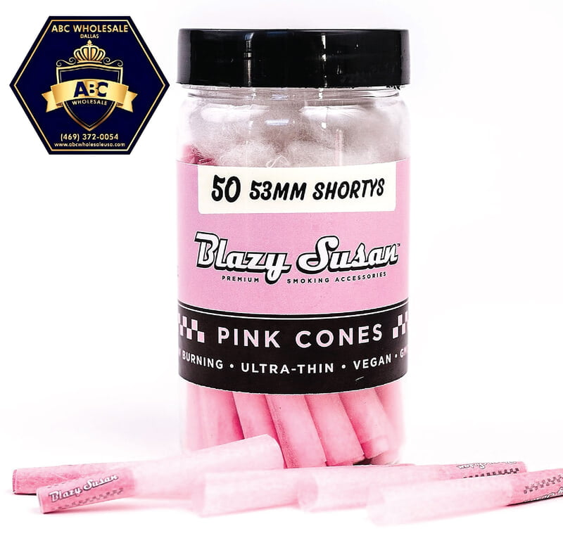 BLAZY SUSAN PINK 53MM SHORTYS 50CT JAR