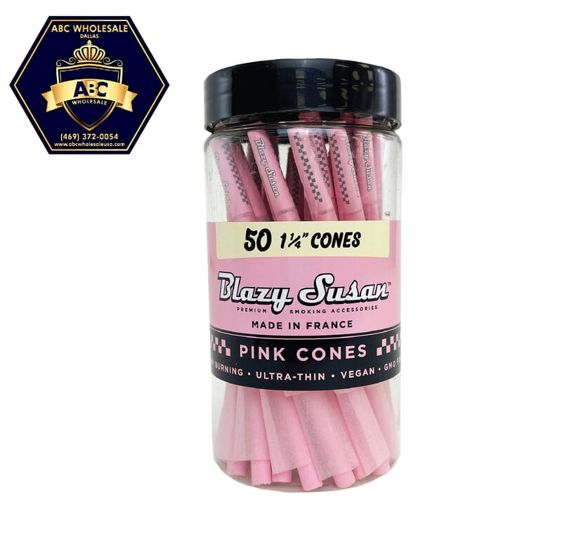 BLAZY SUSAN PINK 1 1/4 CONE 50CT JAR