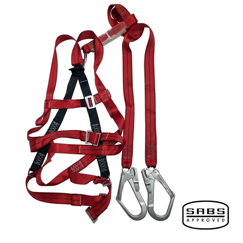 Pinnacle Alpha Double Lanyard Full Body Harness Scaffold Hook With Waist Belt