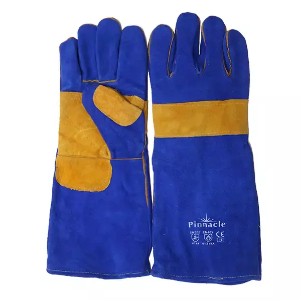 Blue Lined – Yellow Palm Welding Glove