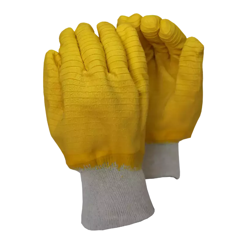Pinnacle Comarex – Yellow Latex Fully Dipped Crinkle Glove