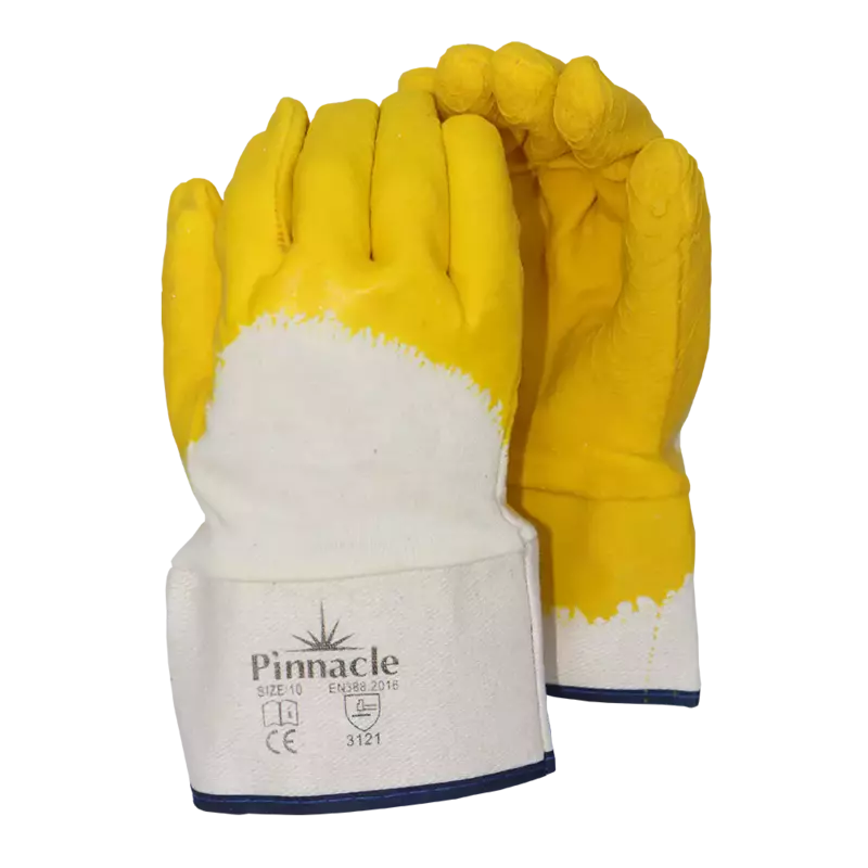 Pinnacle Comarex – Yellow Latex 3/4 Dipped Crinkle Glove