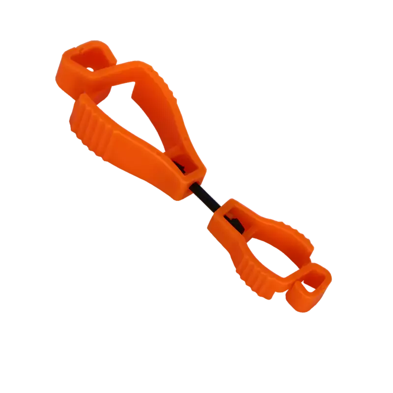Glove Clip Orange Plastic
