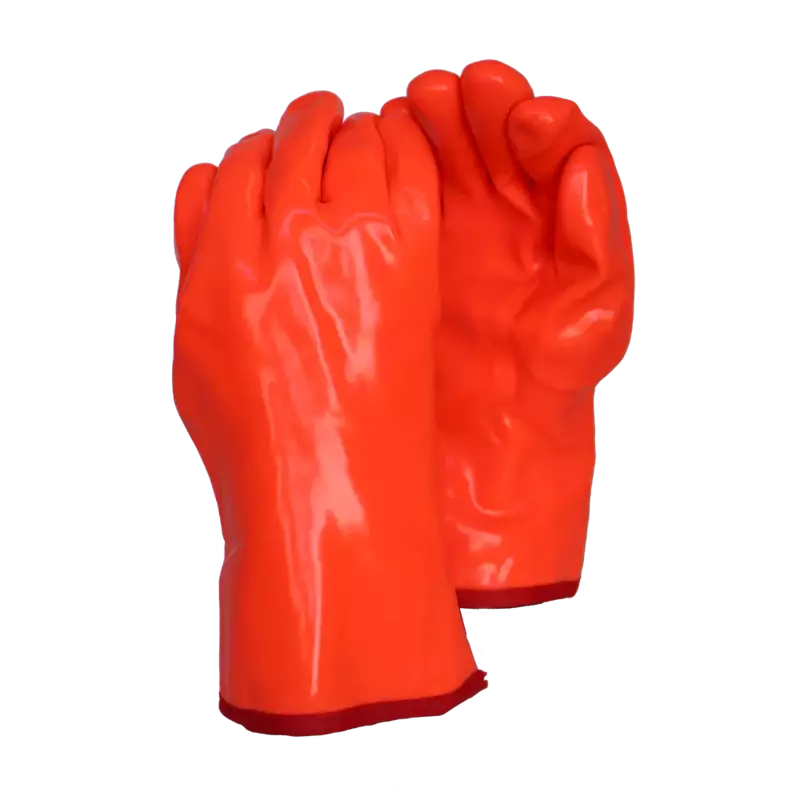 Pinnacle Orange PVC Freezer Glove 30cm Open Cuff