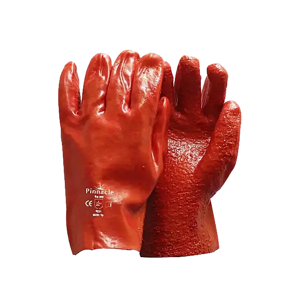 Pinnacle PVC Red Rough Palm Heavy Duty Glove