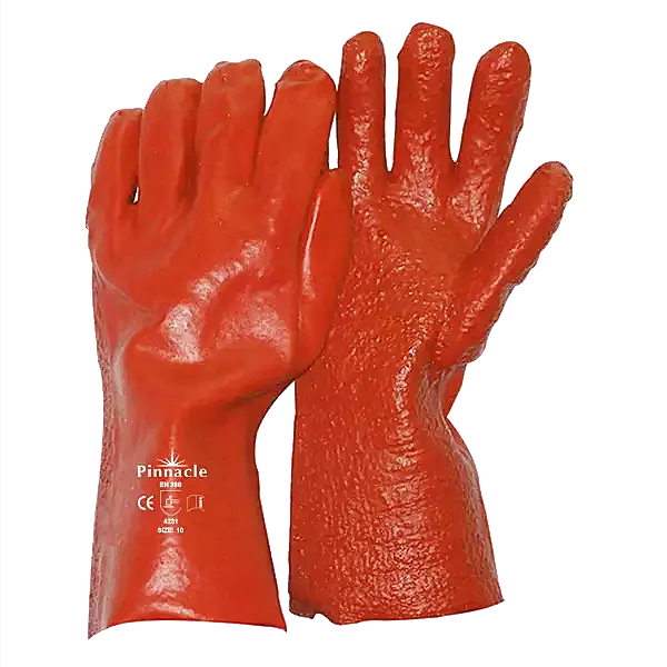 Pinnacle PVC Red Rough Palm Heavy Duty Glove