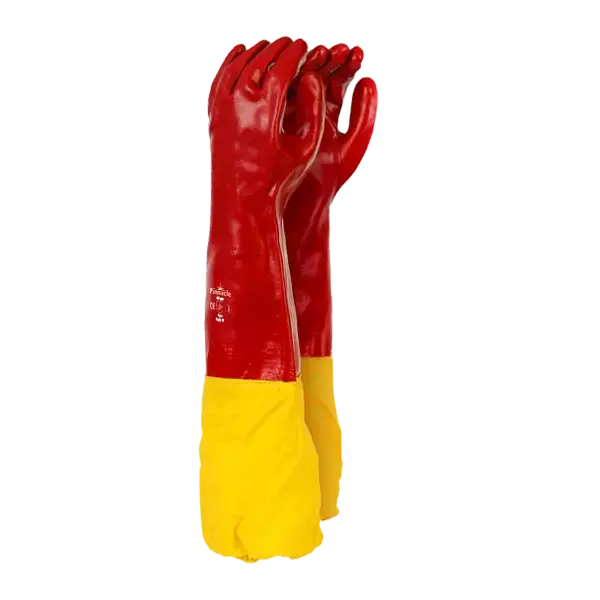 Pinnacle PVC Red Smooth Shoulder Glove