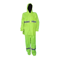 Pinnacle PVC Rubberised Rain Suit With Reflective Tape