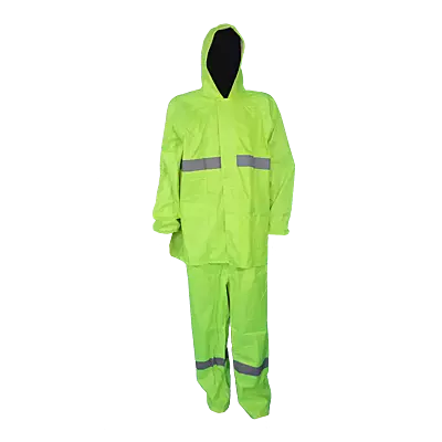 Pinnacle PVC Rubberised Rain Suit With Reflective Tape