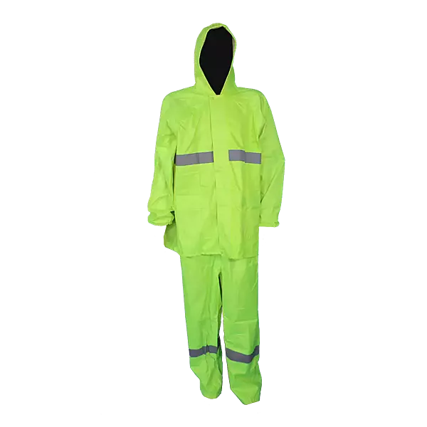 Pinnacle PVC Rubberised Rain Suit With Reflective Tape