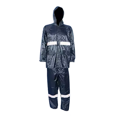 Pinnacle PVC Rubberised Rain Suit With Reflective Tape