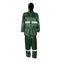 Pinnacle PVC Rubberised Rain Suit With Reflective Tape