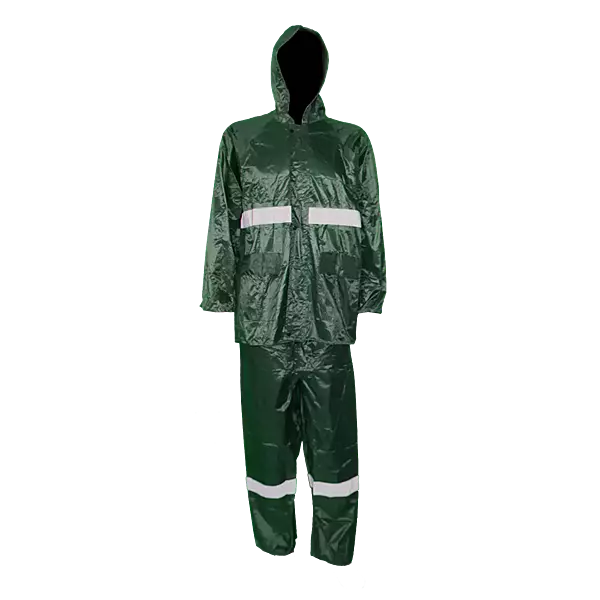 Pinnacle PVC Rubberised Rain Suit With Reflective Tape