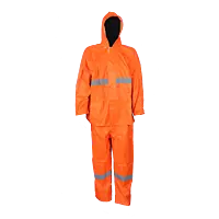 Pinnacle PVC Rubberised Rain Suit With Reflective Tape