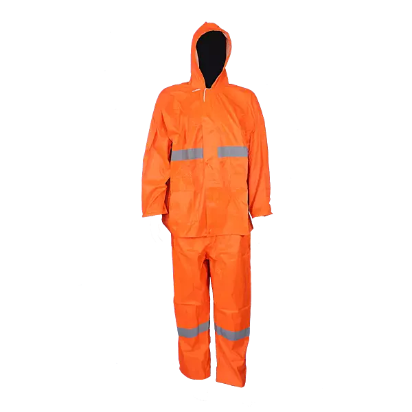 Pinnacle PVC Rubberised Rain Suit With Reflective Tape
