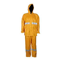 Pinnacle PVC Rubberised Rain Suit With Reflective Tape