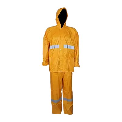Pinnacle PVC Rubberised Rain Suit With Reflective Tape