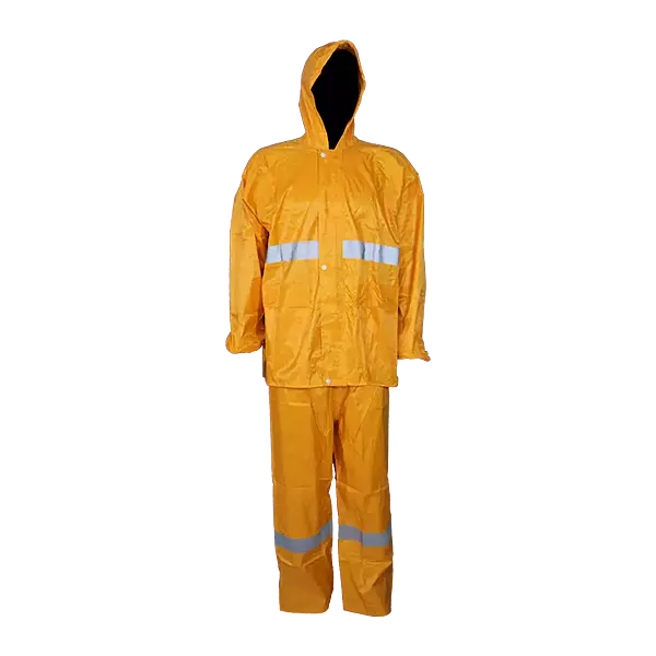 Pinnacle PVC Rubberised Rain Suit With Reflective Tape
