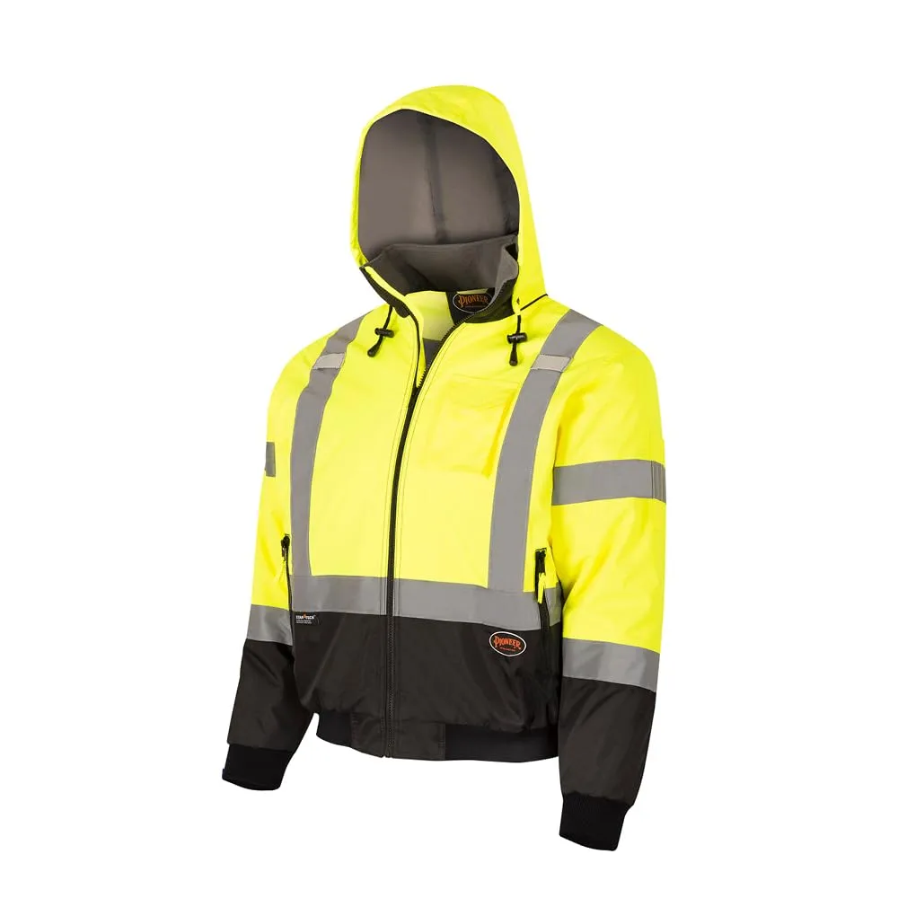 PIONEER Hi-Vis Insulated Safety Bomber - Waterproof Winter Work Jacket for Men and Women