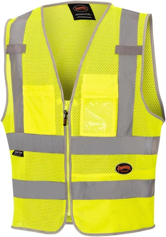 PIONEER Hi Vis Safety Vest - Reflective Cooling Mesh - 8 Pockets - Class 2