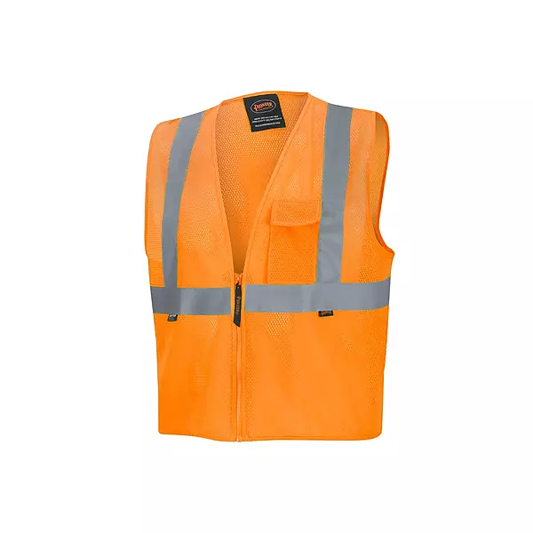 Pioneer Hi Vis Mesh Safety Vest for Men & Women - Reflective Tape - Class 2 - Traffic, Public Safety