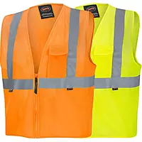 Pioneer Hi Vis Mesh Safety Vest for Men & Women - Reflective Tape - Class 2 - Traffic, Public Safety
