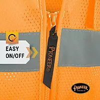 Pioneer Hi Vis Mesh Safety Vest for Men & Women - Reflective Tape - Class 2 - Traffic, Public Safety