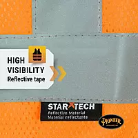 Pioneer Hi Vis Mesh Safety Vest for Men & Women - Reflective Tape - Class 2 - Traffic, Public Safety